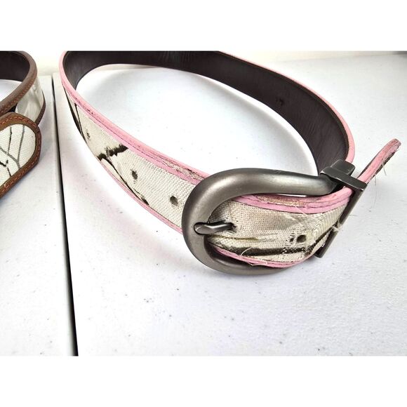 Real Tree Belts Bundle Pink Camo Brown Womens - Picture 4 of 13